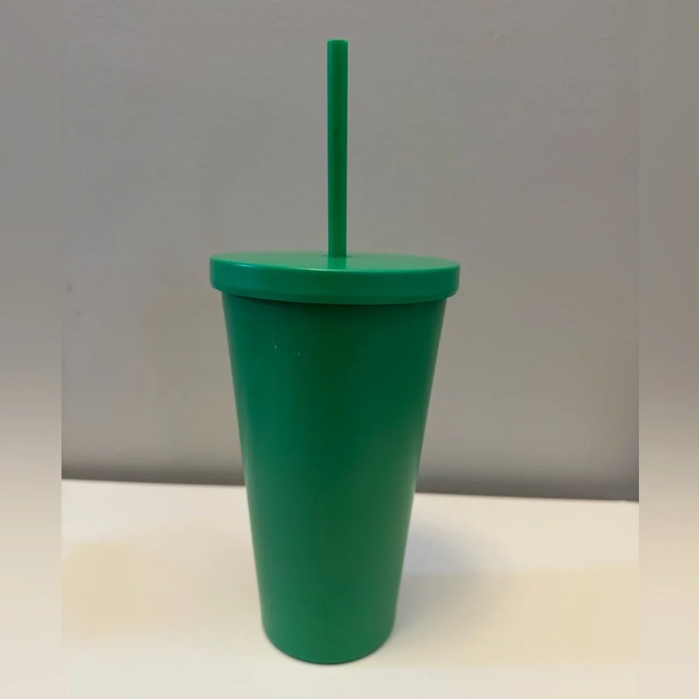 Starbucks Matte Green Stainless Steel 16oz Metal Tumbler Cold Cup NWT
